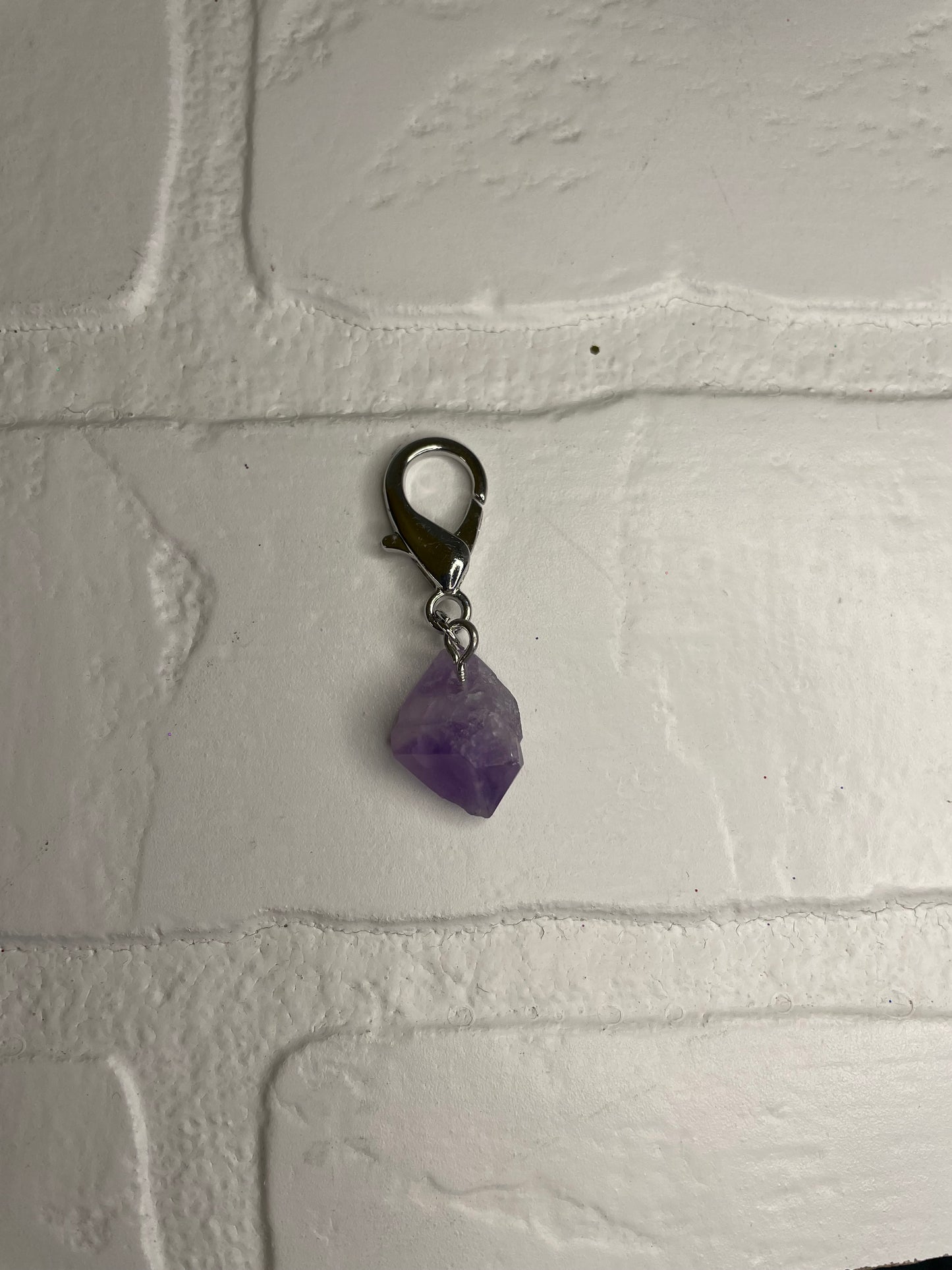 Irregular Natural Crystal Raw Stone Rough Purple Amethyst Stitch Marker