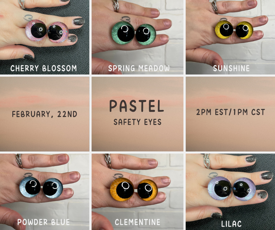 Pastel Hand Painted Safety Eyes